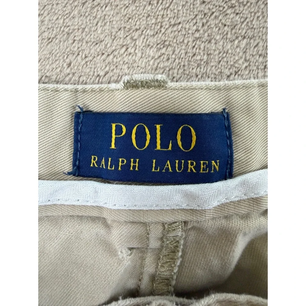 Polo Ralph Lauren cargo‎ shorts Men's Size 35 khaki 100% Cotton